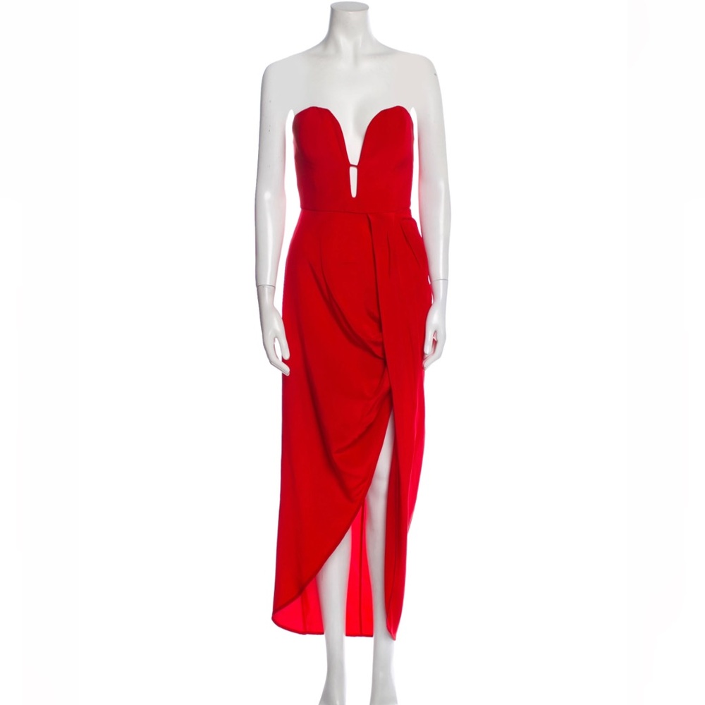 Zimmerman strapless red midi dress Never Worn